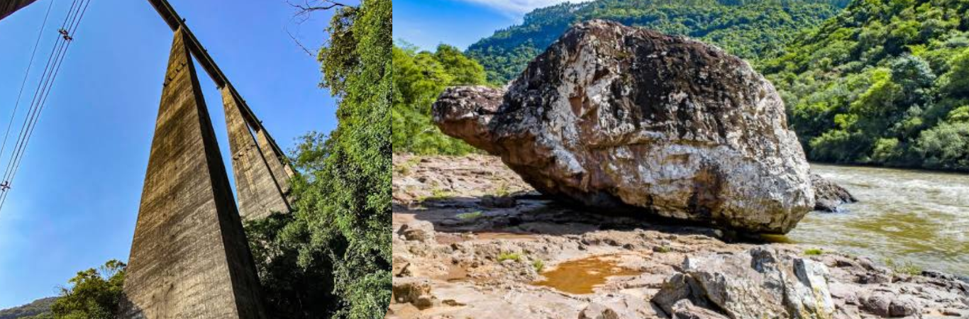Viaduto 13, Pedra da Tartaruga e Cascata do V13 - Vespasiano Corrêa - RS